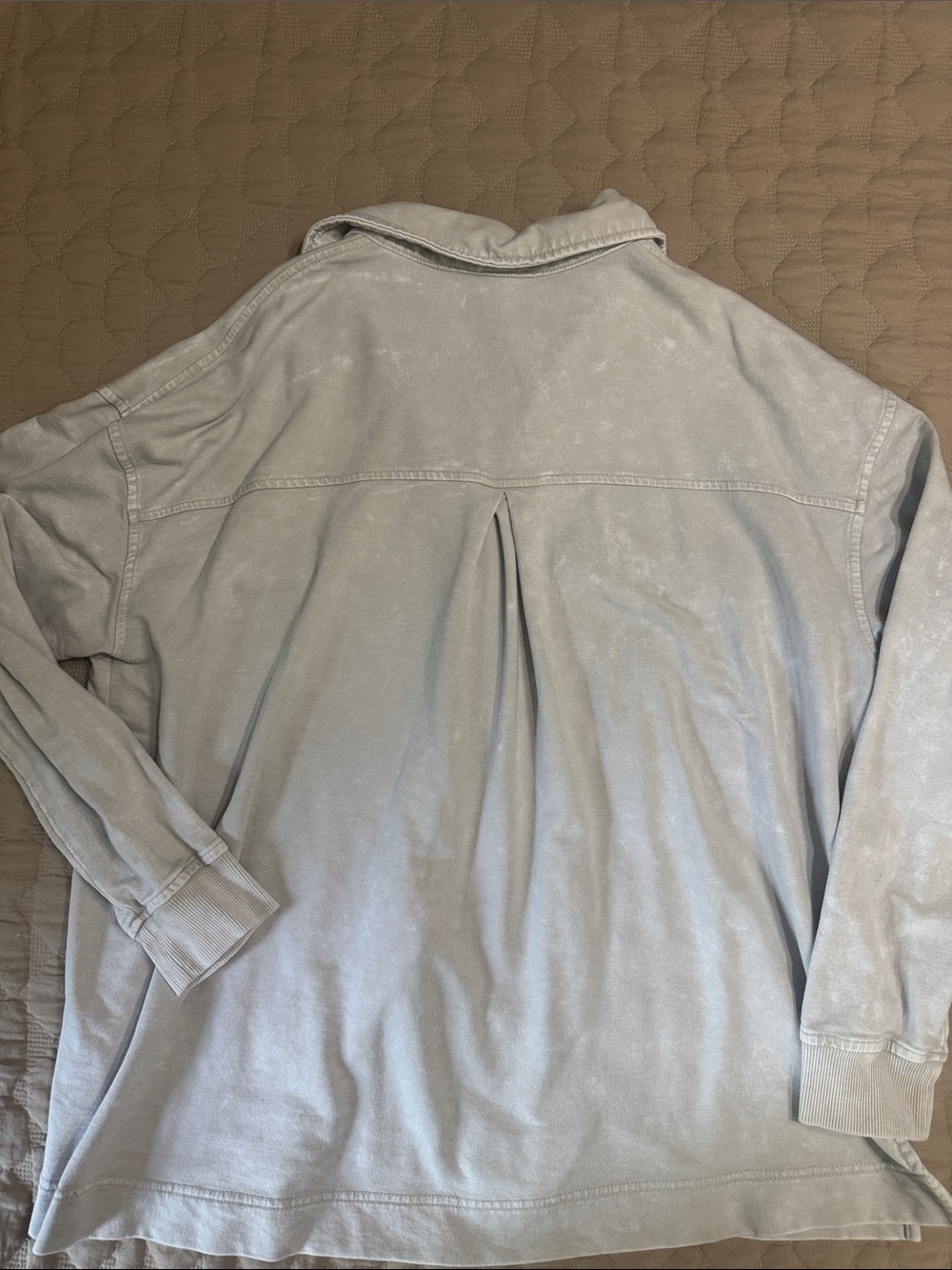 Jane & Delancey Women's Washed Light Gray Button-Down Shirt - Relaxed Fit XL - Picture 6 of 6